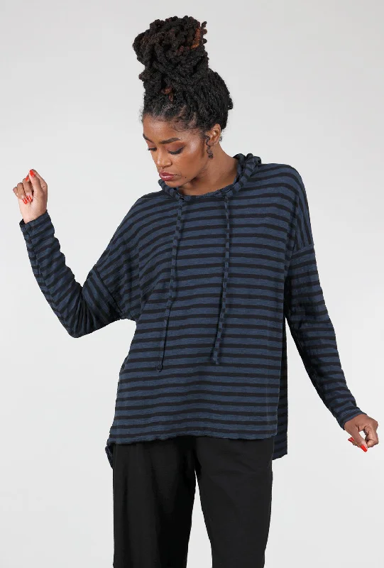 Natural Stripe Jersey Sweatshirt, Nightsky