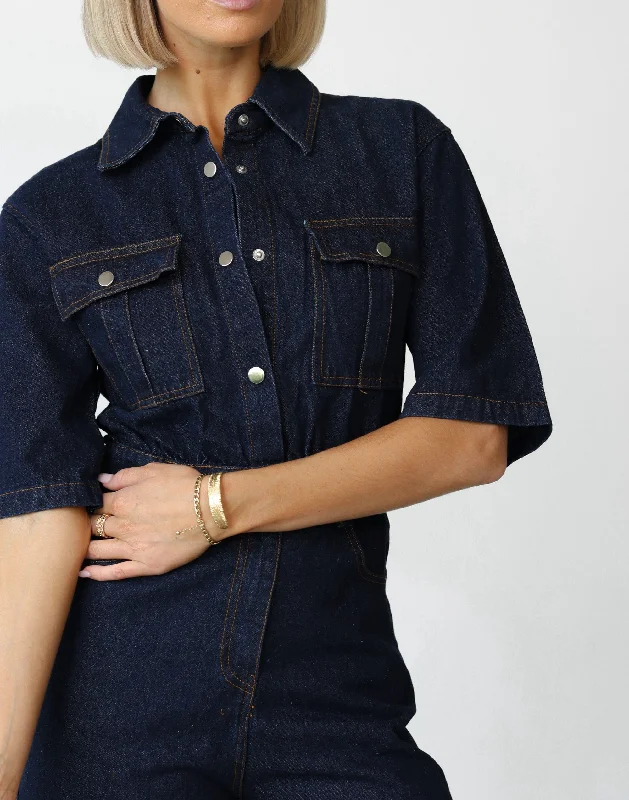 Darcy Playsuit (Dark Denim)