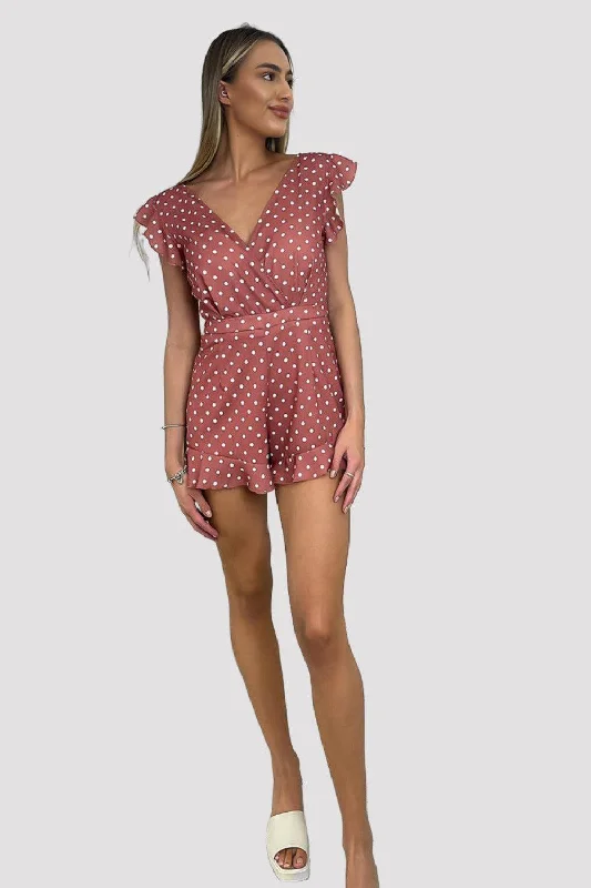 dusty-pink-polka-dot-frilled-playsuit