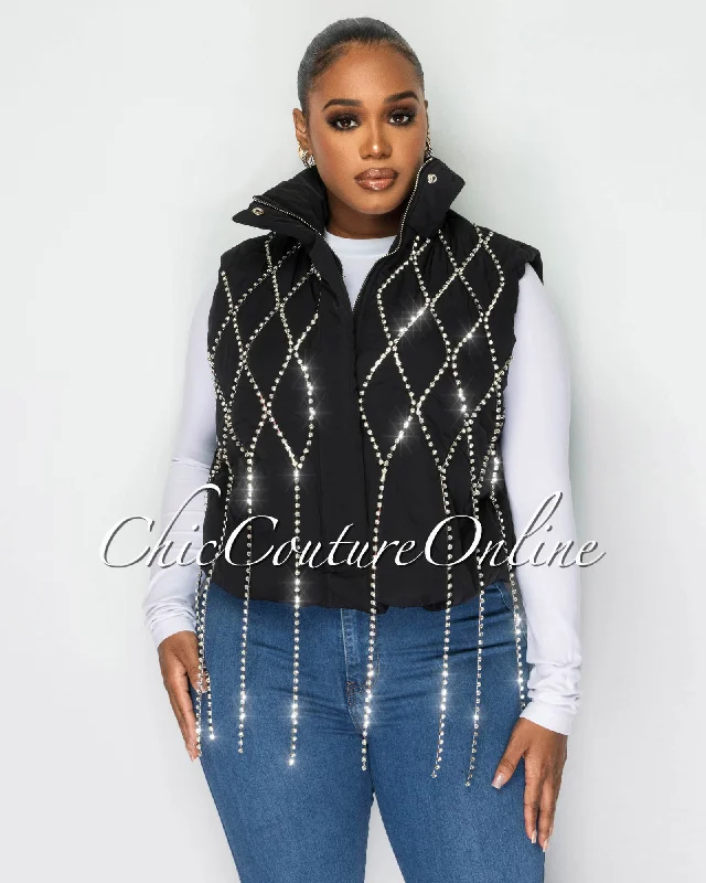 hadkins-black-rhinestones-fringe-bomber-vest