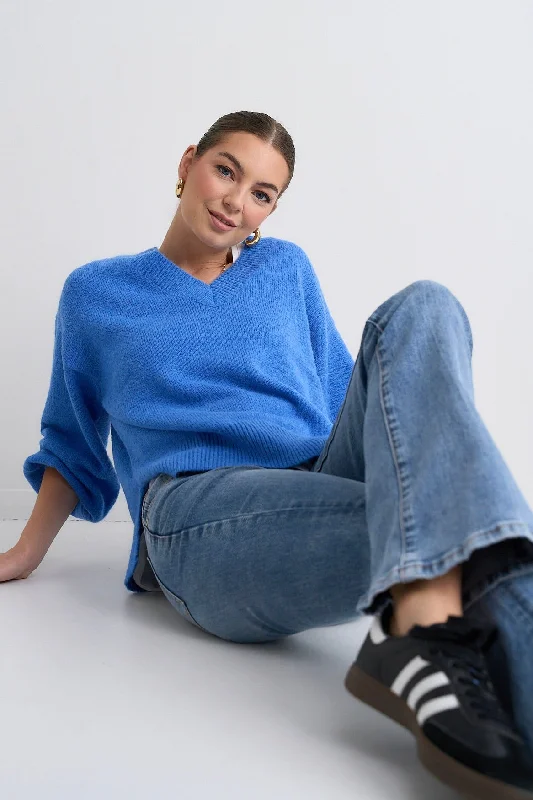 harvest-azure-blue-v-neck-knit-jumper