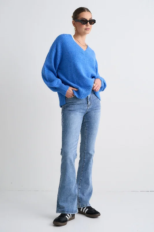 harvest-azure-blue-v-neck-knit-jumper