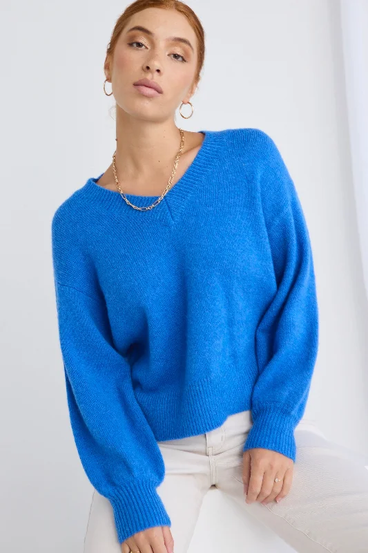 harvest-azure-blue-v-neck-knit-jumper