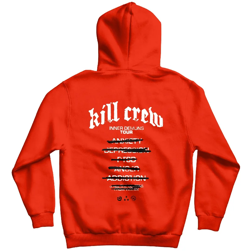 INNER DEMONS TOUR HOODIE - RED / WHITE