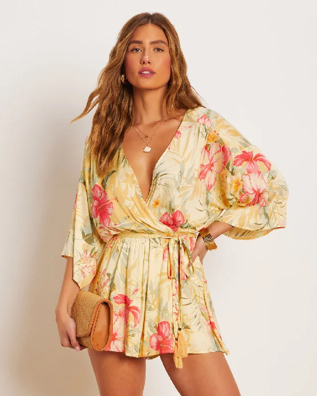 Jaime Tie Waist Kimono Romper