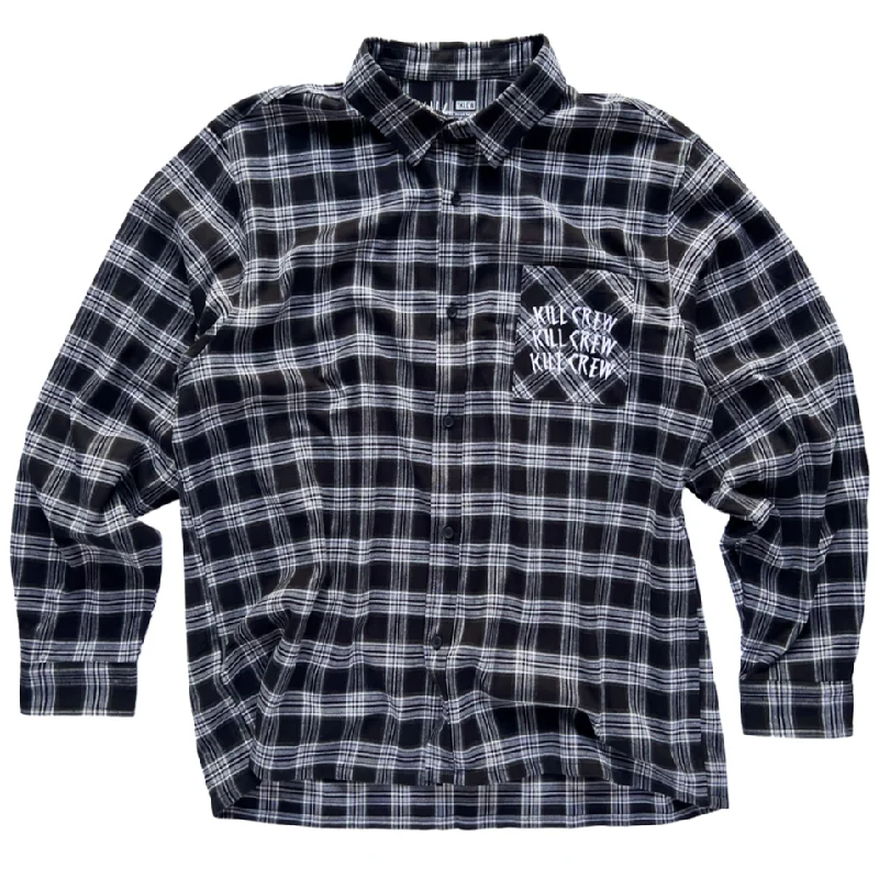 kill-crew-smiley-flannel-black