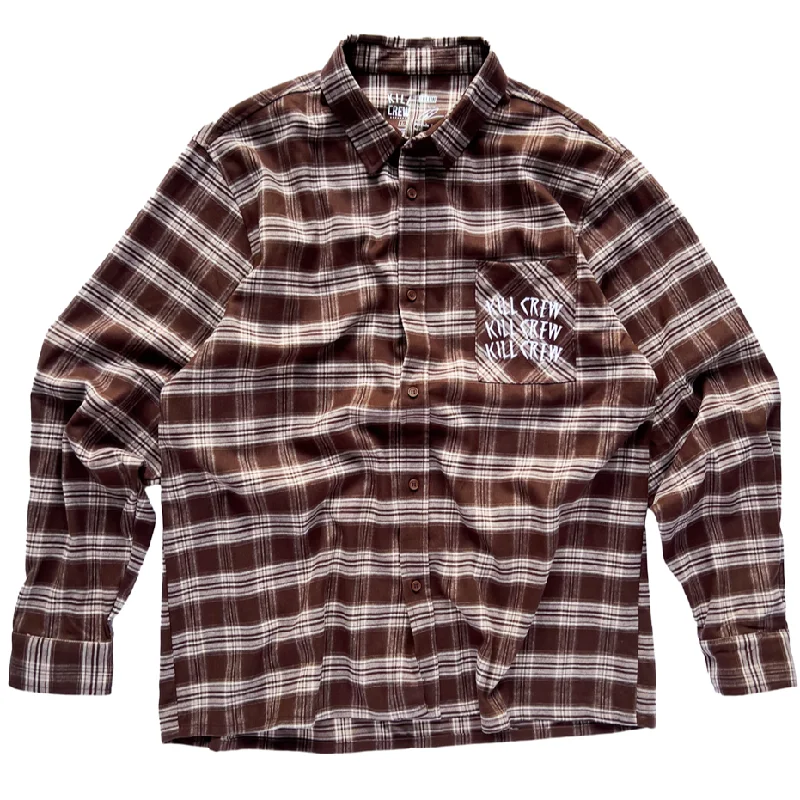 kill-crew-smiley-flannel-brown