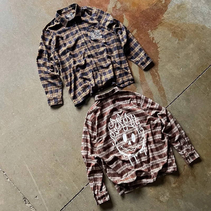 kill-crew-smiley-flannel-brown