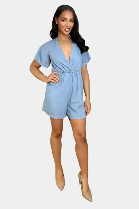 light-wash-denim-blue-v-neck-elastic-waist-playsuit