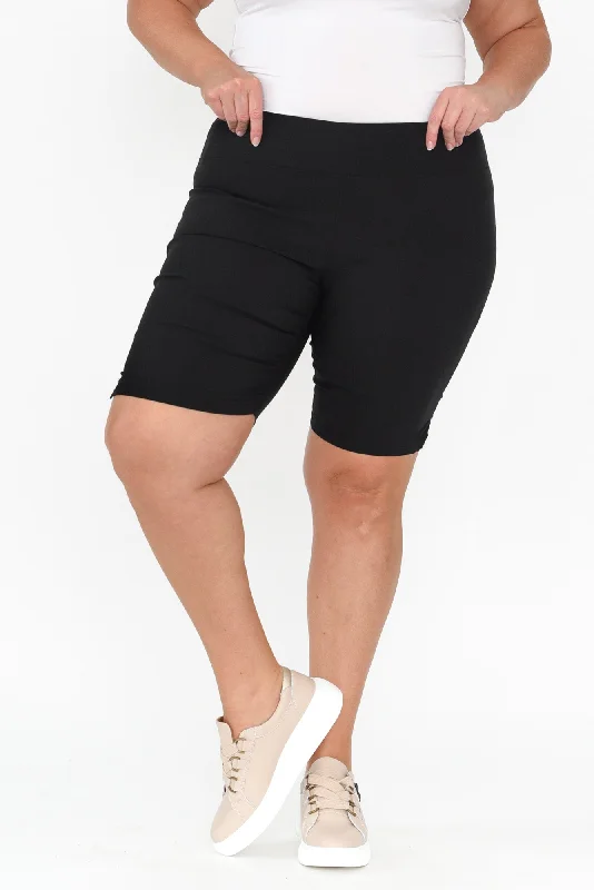 marlo-black-side-split-shorts