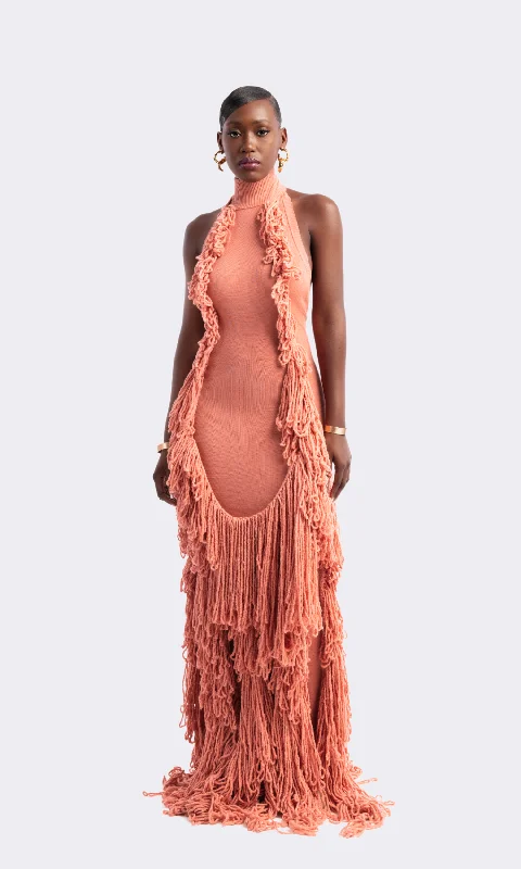 Mina Tassel Knit Gown