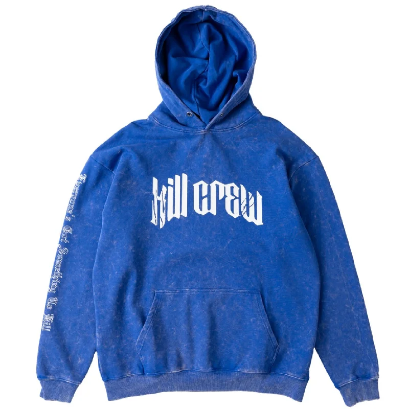 OVERSIZED LUX ""LONE WOLF"" HOODIE - BLUE / WHITE