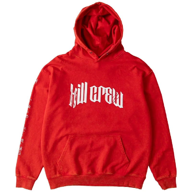 OVERSIZED LUX ""LONE WOLF"" HOODIE - RED / WHITE