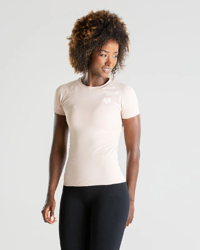 Power Seamless T-Shirt | Nude