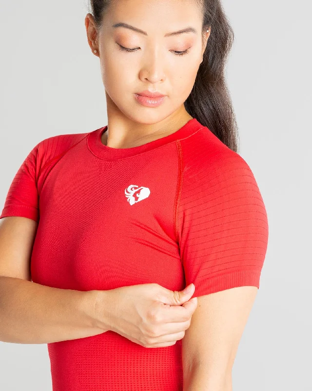 power-seamless-t-shirt-red