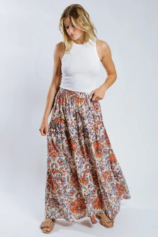 Adil Tiered Maxi Skirt