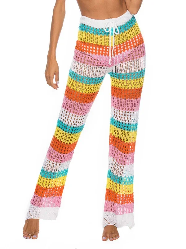 rainbow-1950s-hollow-knitted-beach-pants