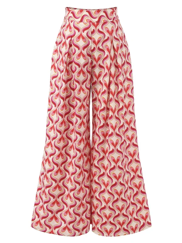 red-1960s-heart-op-art-wide-leg-pants