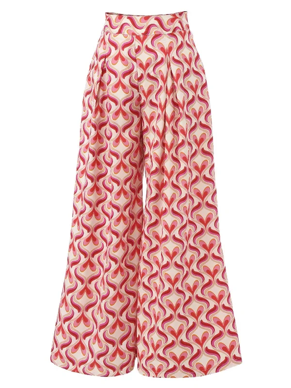 red-1960s-heart-op-art-wide-leg-pants