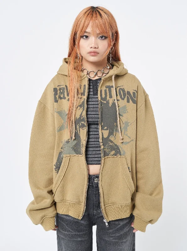 Revolution Oversized Zip Up Hoodie