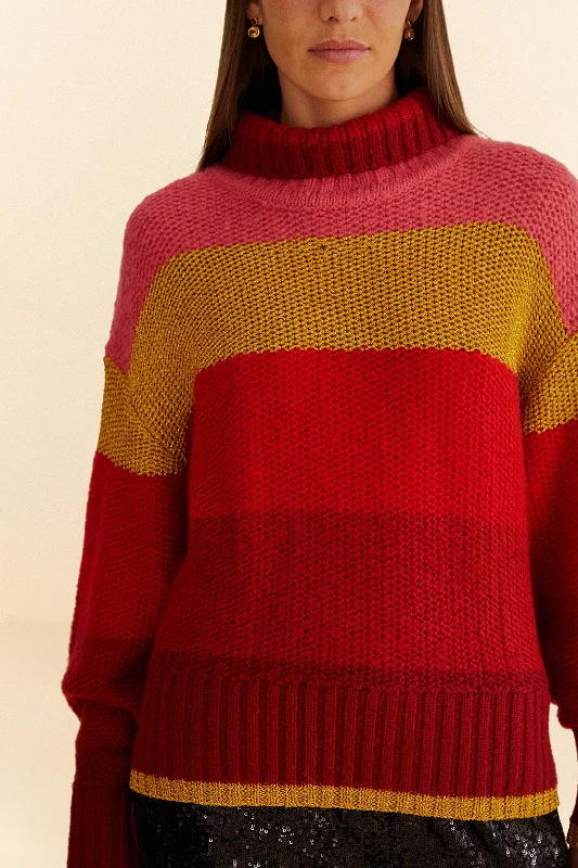 shiny-stripes-knit-sweater