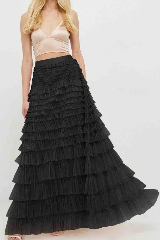 solid-color-mesh-tiered-skirt-1