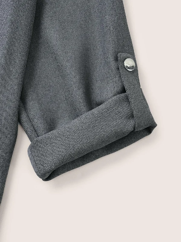 solid-zipper-button-detail-tab-sleeve-jacket