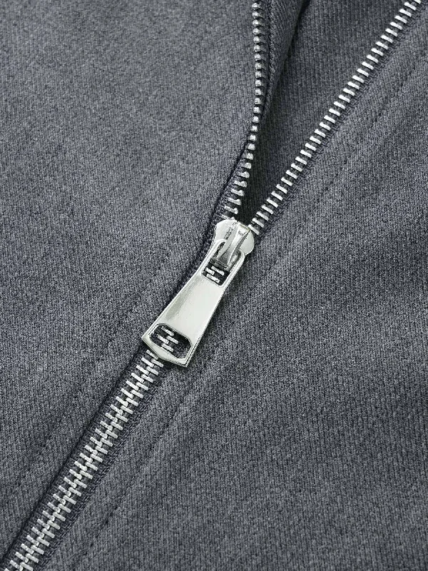 solid-zipper-button-detail-tab-sleeve-jacket