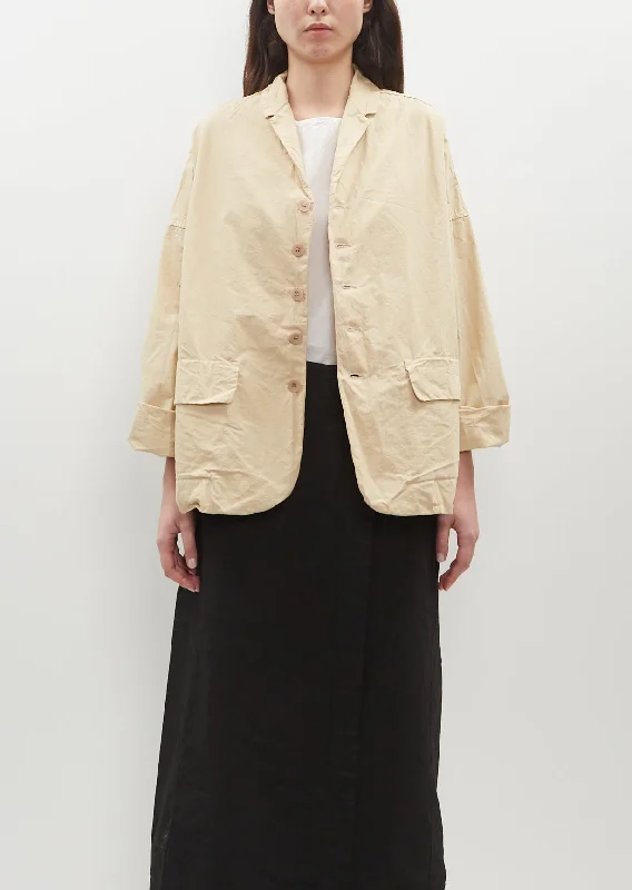 Blazer Cotton Canvas Blazer — Beige