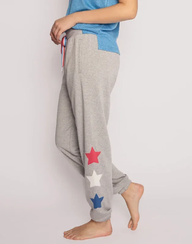 Star Spangled Banded Pant by P.J. Salvage - Heather Grey