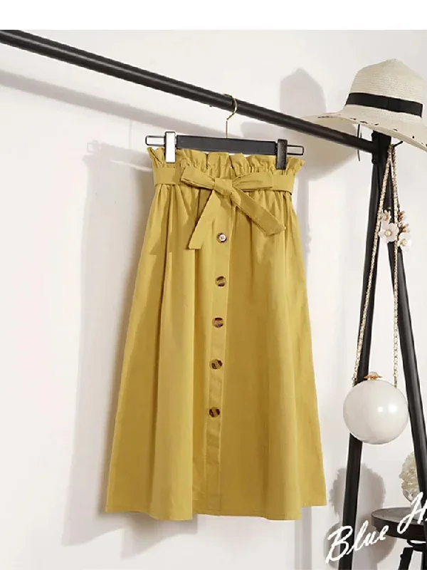 summer-autumn-skirts-womens-2024-midi-knee-length-korean-elegant-button-high-waist-skirt-female-pleated-school-skirt