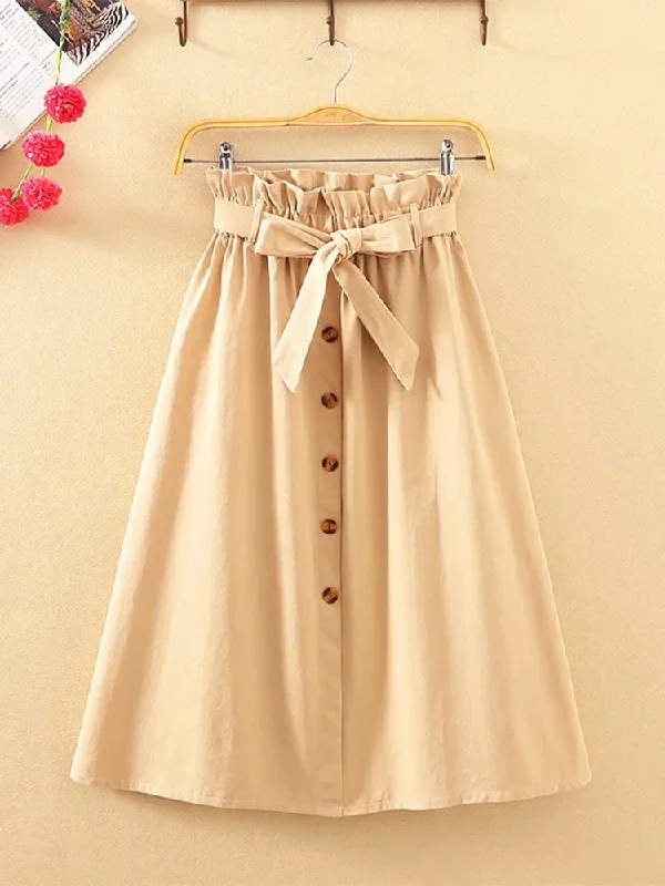 summer-autumn-skirts-womens-2024-midi-knee-length-korean-elegant-button-high-waist-skirt-female-pleated-school-skirt