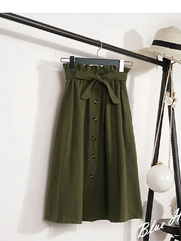 summer-autumn-skirts-womens-2024-midi-knee-length-korean-elegant-button-high-waist-skirt-female-pleated-school-skirt