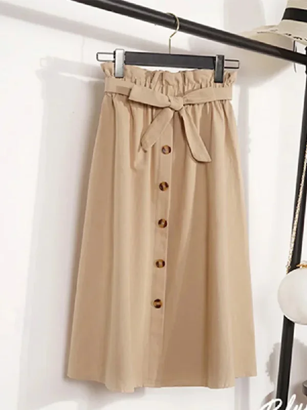 summer-autumn-skirts-womens-2024-midi-knee-length-korean-elegant-button-high-waist-skirt-female-pleated-school-skirt