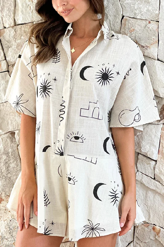 sunshine-days-unique-print-button-loose-shirt-romper