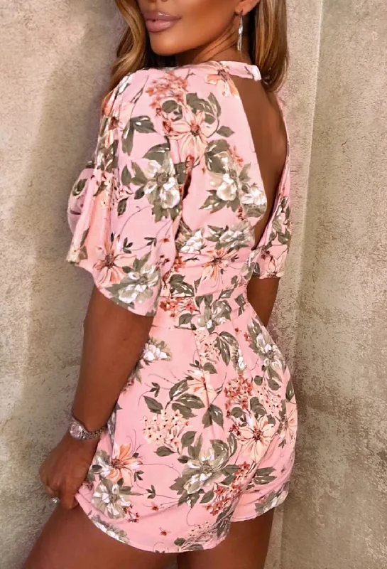 sweet-nights-pink-floral-print-belted-wrap-playsuit