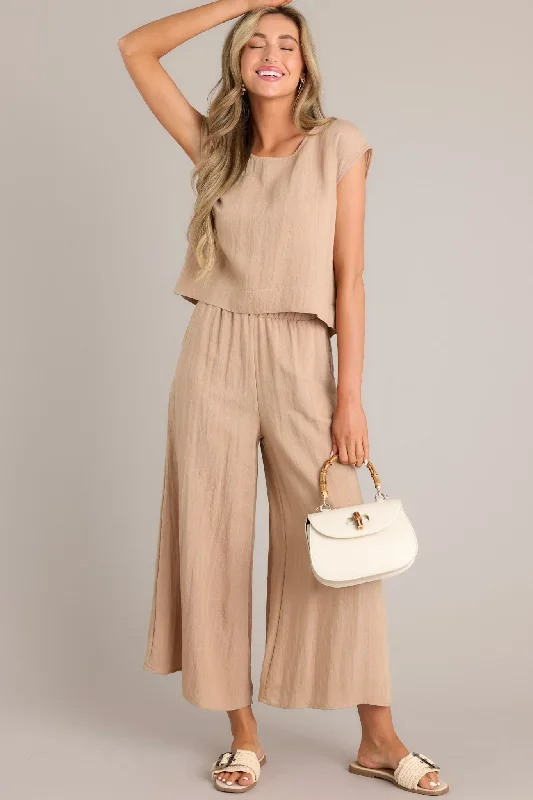 Timeless Threads Tan Cropped Pants