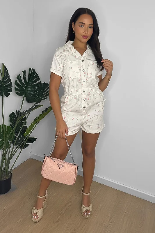 tiny-floral-print-cream-deni̇m-playsuit