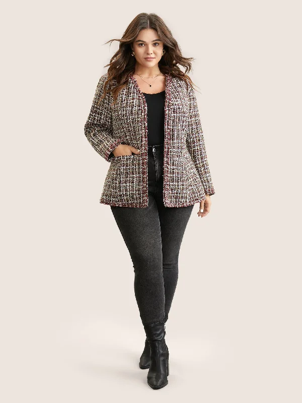 tweed-fuzzy-trim-pocket-open-front-jacket