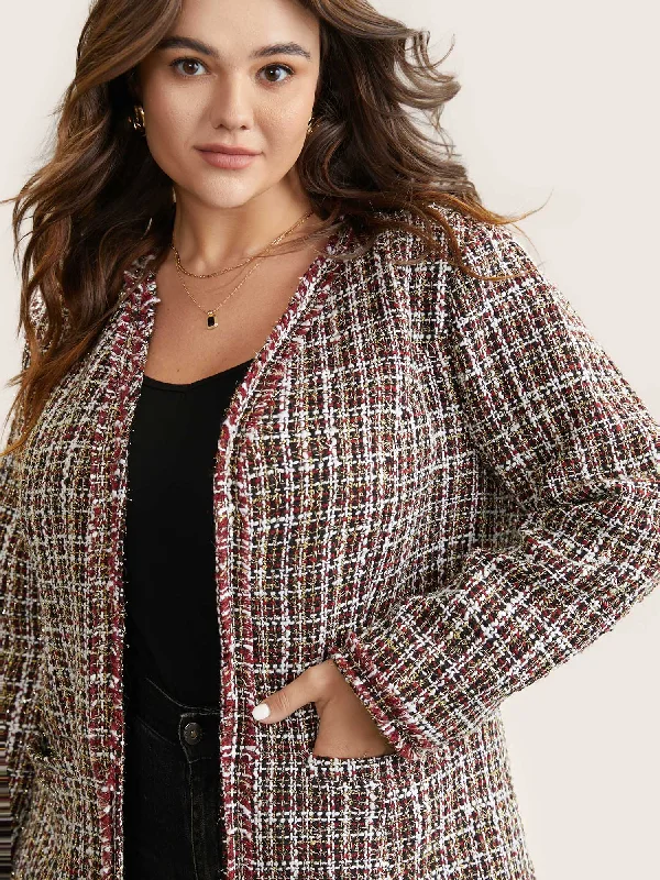 tweed-fuzzy-trim-pocket-open-front-jacket