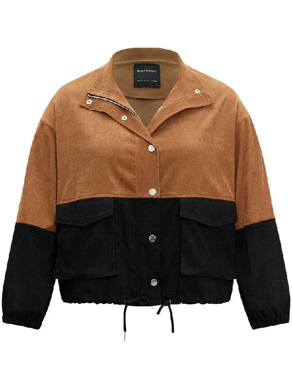 two-tone-zipper-pocket-button-up-jacket