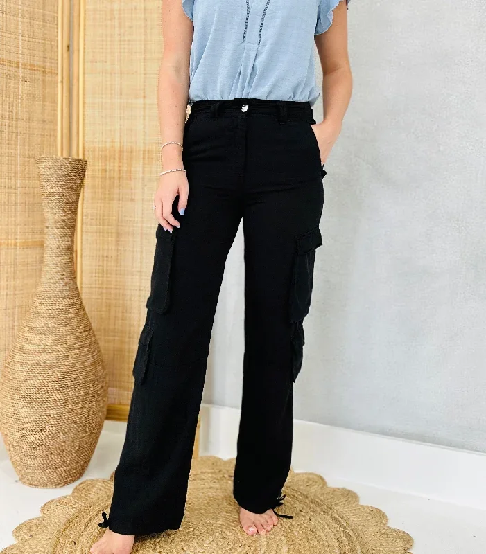 Unphased Tencel Cargo Pants - Black