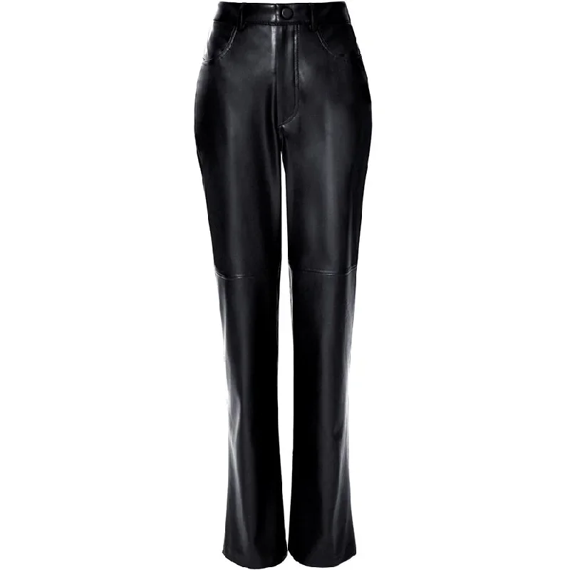 VEGAN LEATHER PANTS "NORA" IN BLACK