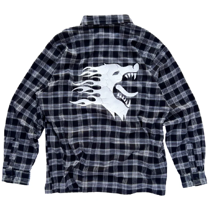 WAR WOLF FLANNEL - BLACK