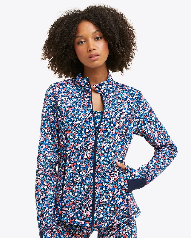 Warm Up Jacket in Allover Ditsy Floral