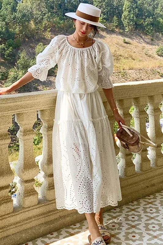 white-embroidered-lace-pleated-skirt