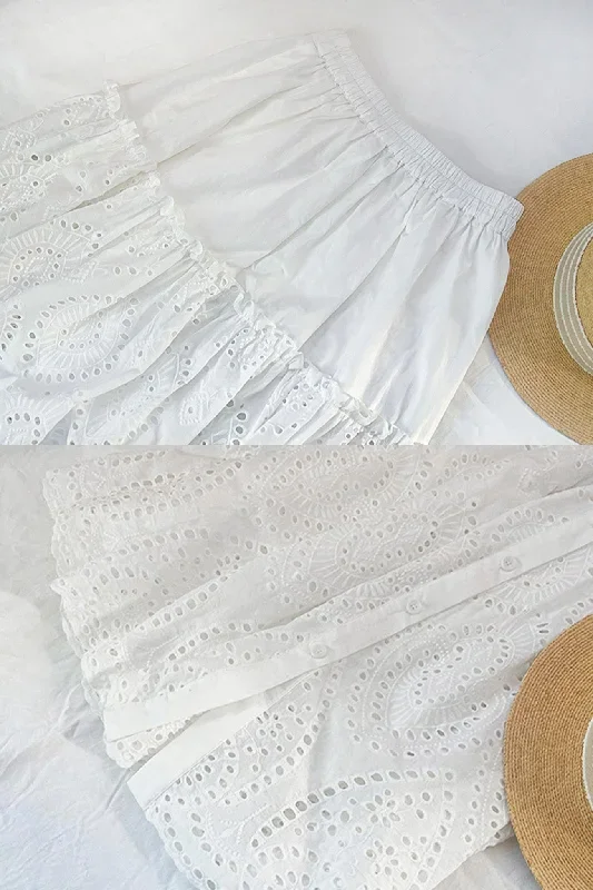 white-embroidered-lace-pleated-skirt