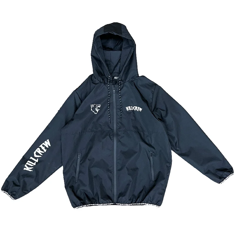 WOLF QUICK DRY WINDBREAKER - BLACK / WHITE