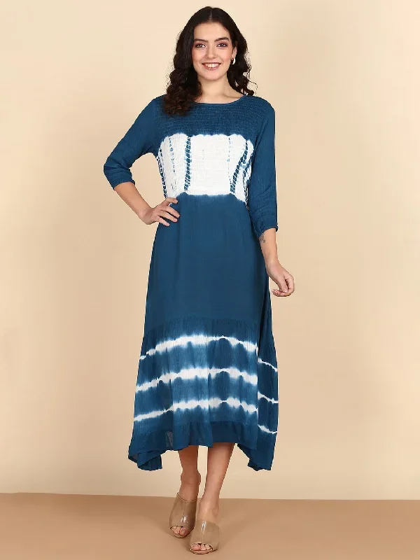 Women Rayon Staple  Bobbin Dress