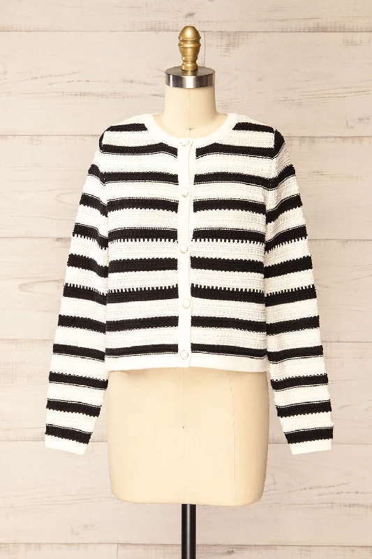 Yarmouth | Striped Crochet Cardigan